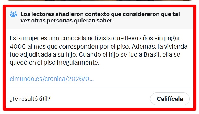 Una mujer se salta los trámites legales para optar a una vivienda social y exige que la dejen "en su casa tranquilamente hasta que se muеra".