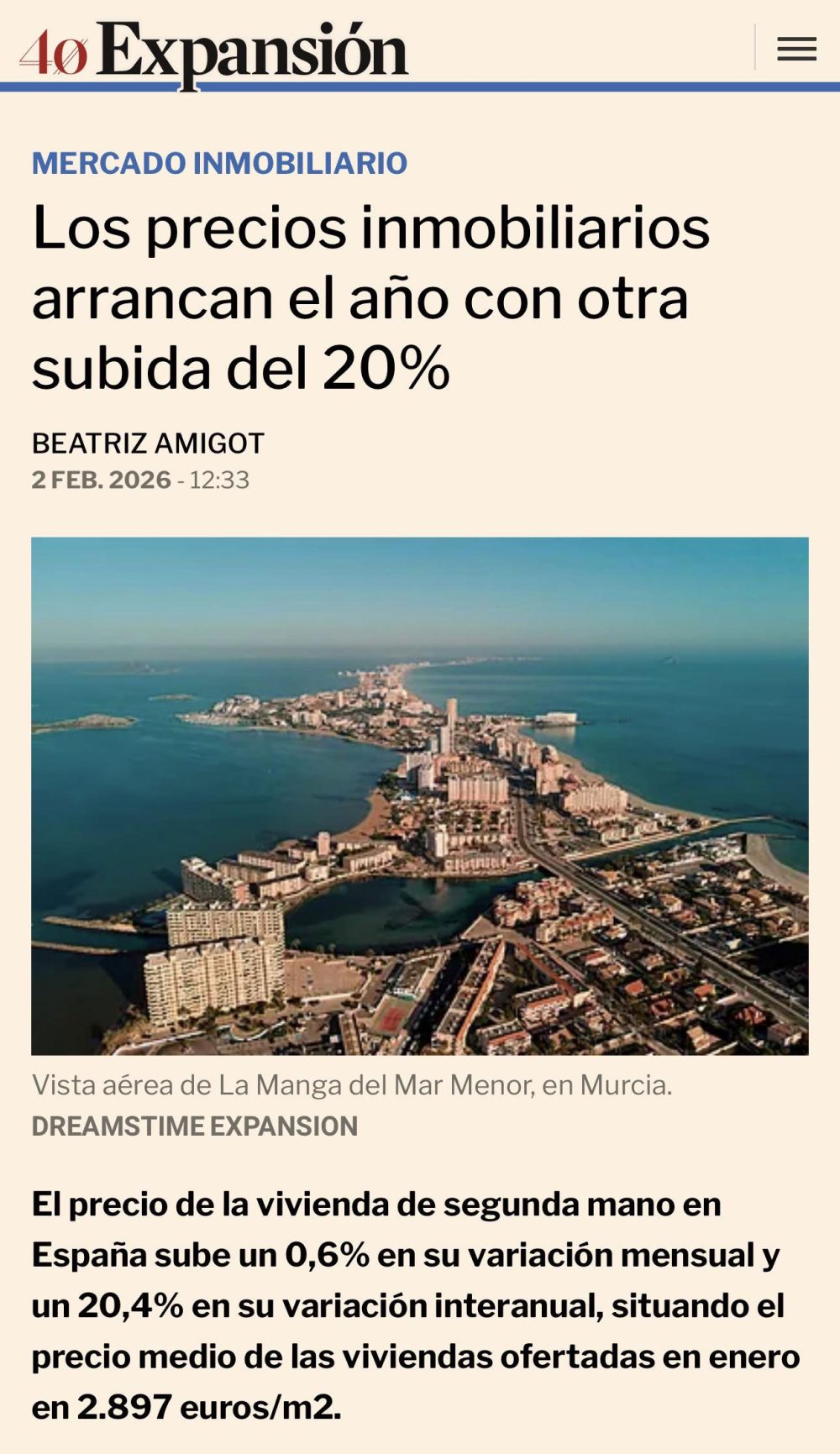 Parece que los precios de la vivienda no tienen límite.