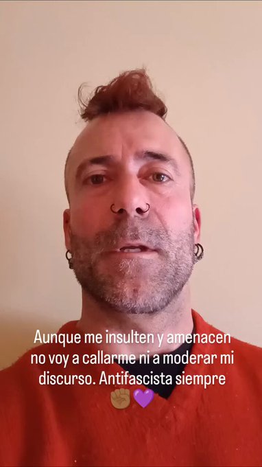 Rubén Sánchez asegura que se niega a moderar su discurso a pesar de que haya gente que se lo pida.