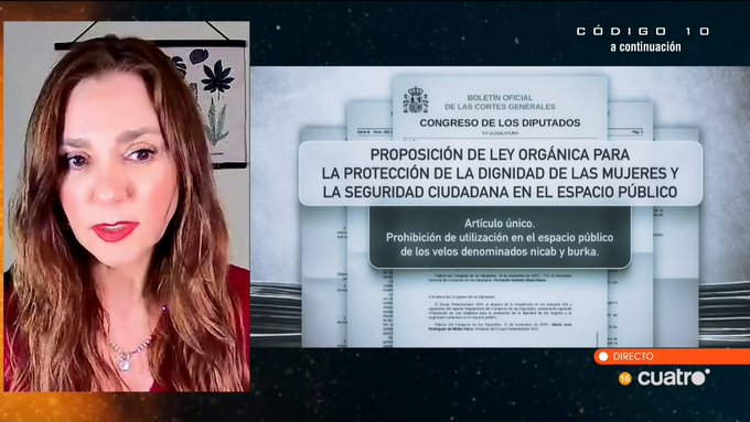 Elena Ramallo sobre el burka: “Una persona a la que le obligan a ir en una cárcel de tela lo que pierde es su dignidad como ser humana y no se puede permitir en ninguna democracia”.