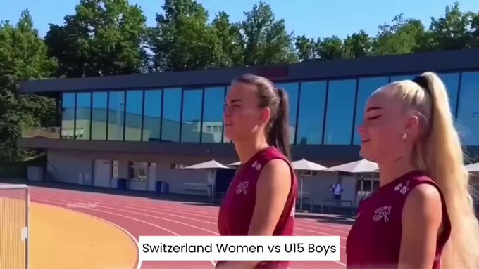 La selección femenina de fútbol de Suiza perdió 7-1 contra un equipo masculino sub-15.