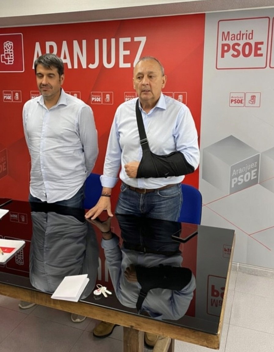 Un concejal del PSOE de Aranjuez agrede a otro de Vox tirándole una taza de café al grito de “fascista”.