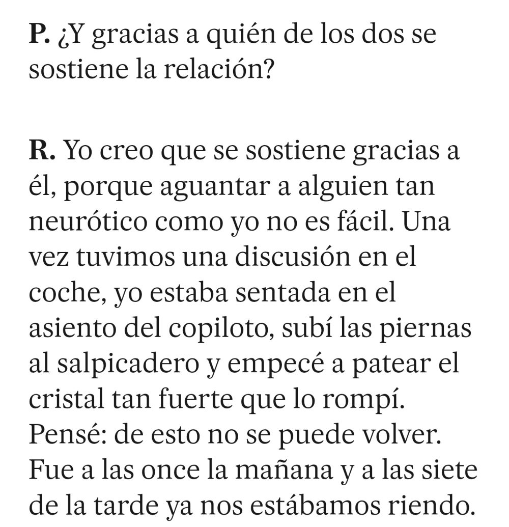 "Aguantar a alguien tan neurótico como yo no es fácil"