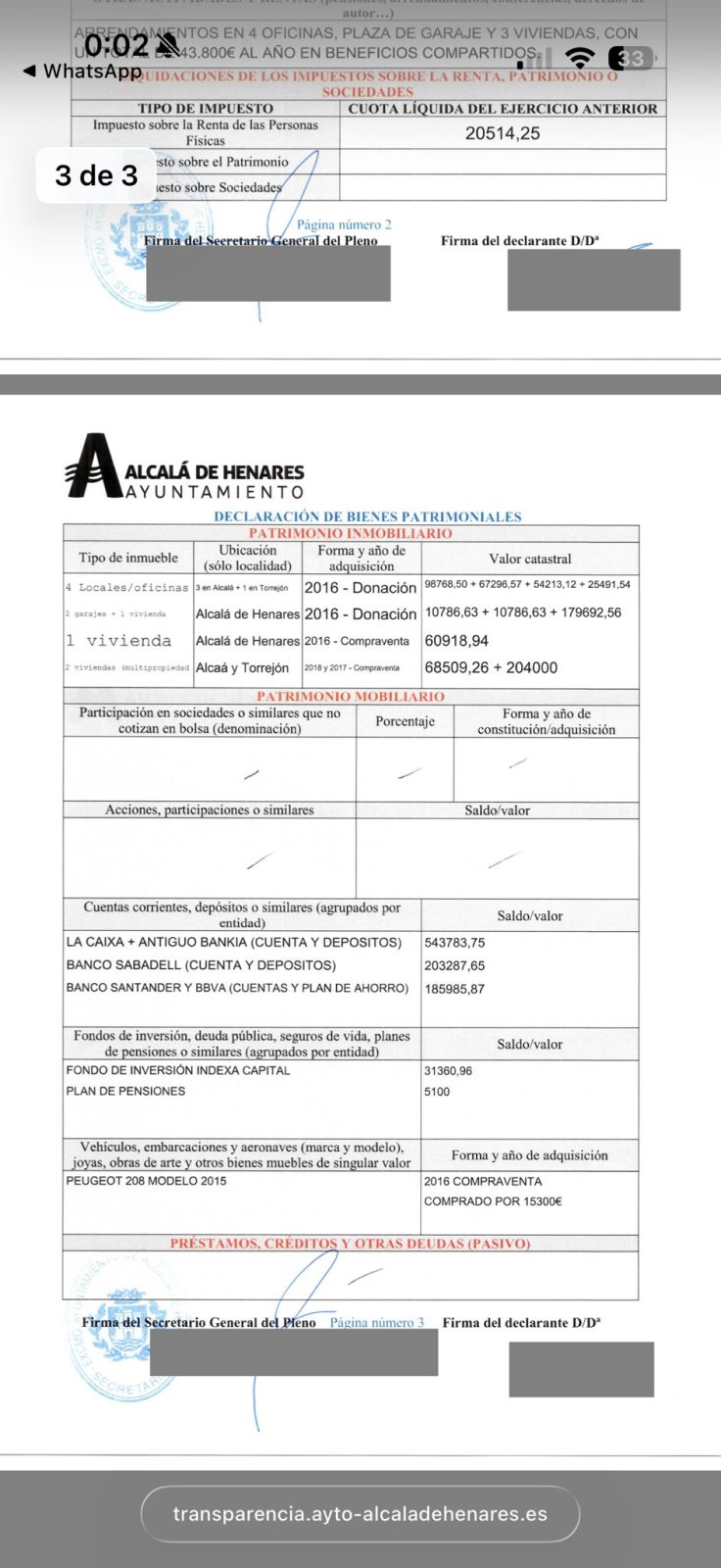 Blanca Ibarra. 36 años. PSOE. Casi 1 millón en el banco y casi 2 millones en viviendas.