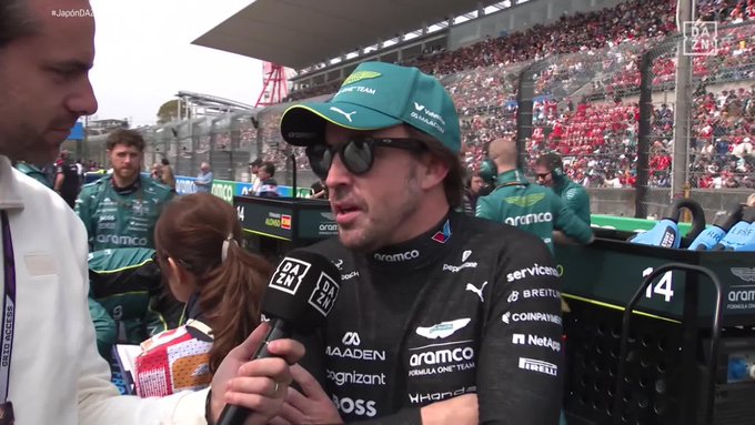 Fernando Alonso, antes de tomar la salida de Suzuka: "Los adelantamientos que hay ahora son sin querer"