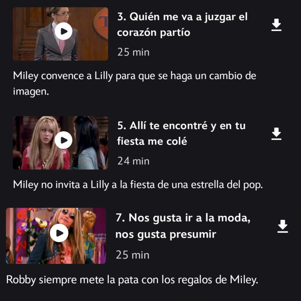 Casi todos los episodios de Hannah Montana (temporada 1) llevan el título de una canción famosa
