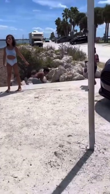 "¡Una medusa azul!"