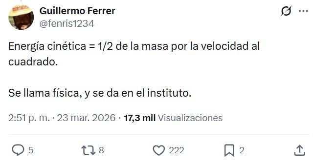 Llegó el experto en física.