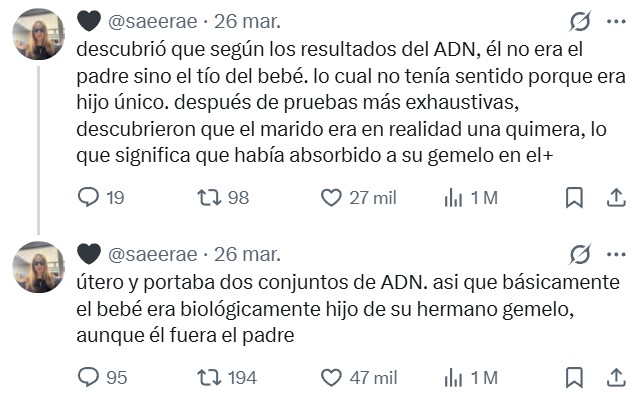 Un hombre descubre que su hijo no es su hijo, pero su mujer... no le fue infiel.
