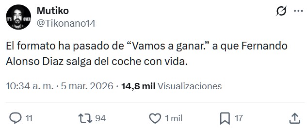El Aston Martin es tan malo que más de 25 vueltas al volante podrían dejarle las manos fritas para siempre a Fernando Alonso.