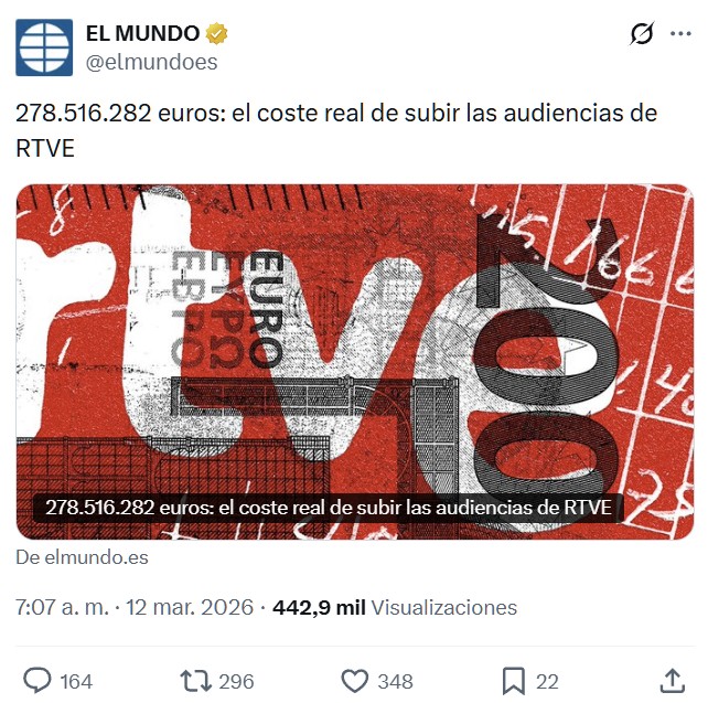Ser contable en RTVE es una maravilla. Siempre caes de pie.