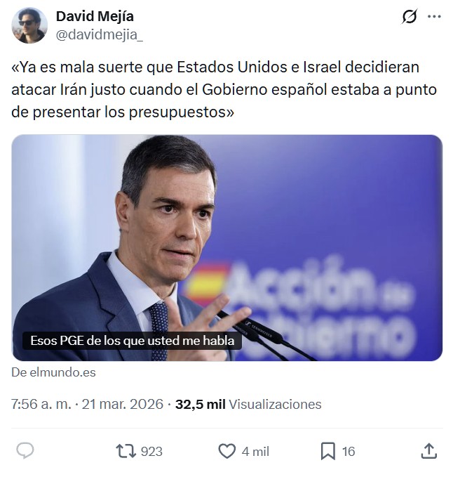 El resto del mundo tiene la misma guerra y además presupuestos.