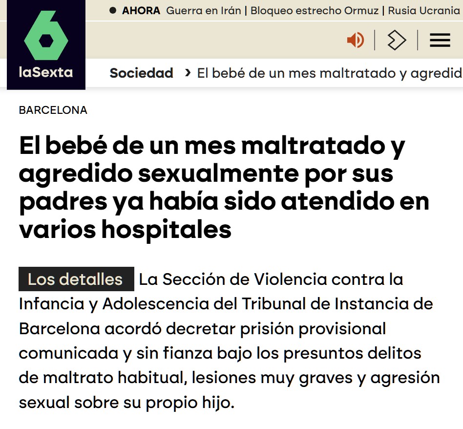 La madre es enfermera en el Vall d'Hebrón tiene 43 años y lo tuvo por fecundación in vitro