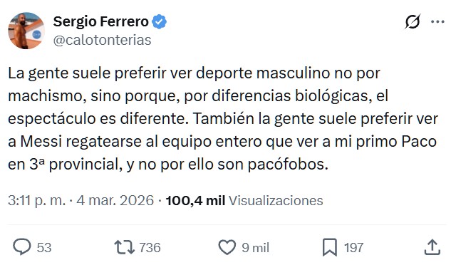 No es machismo, es PURA SUPERIORIDAD.