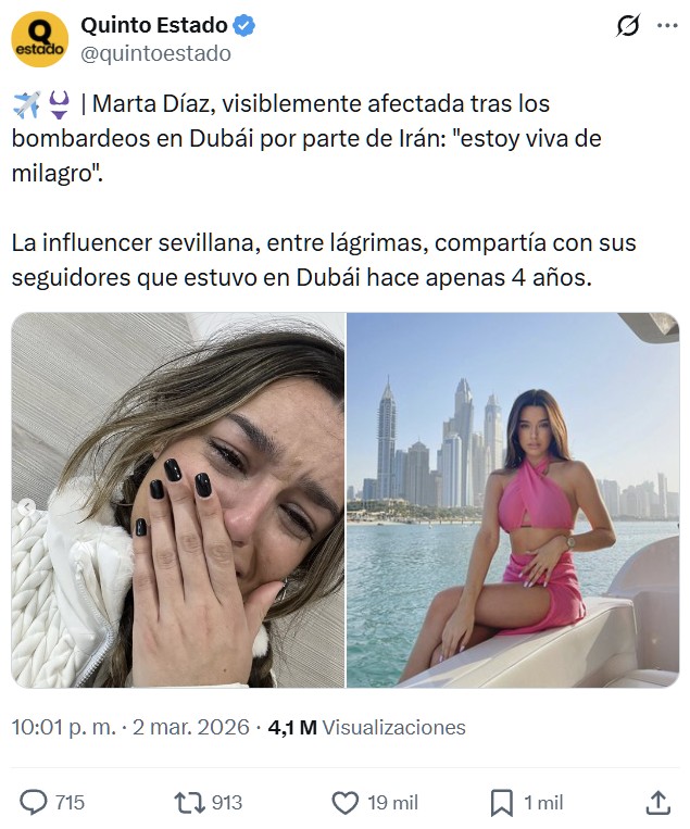 Breaking News: Marta Díaz sigue viva de milagro.