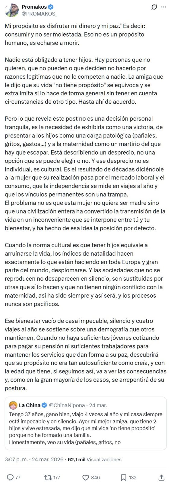 Este tuit ha hecho correr ríos de tinta en Twitter.