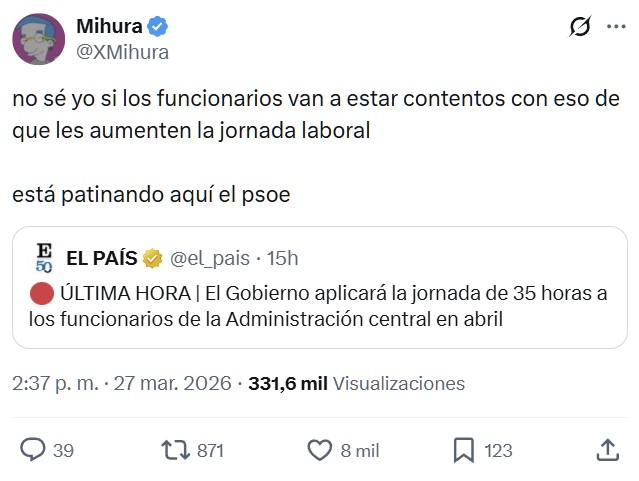 Aprobada la jornada laboral de 35 años para los funcionarios.
