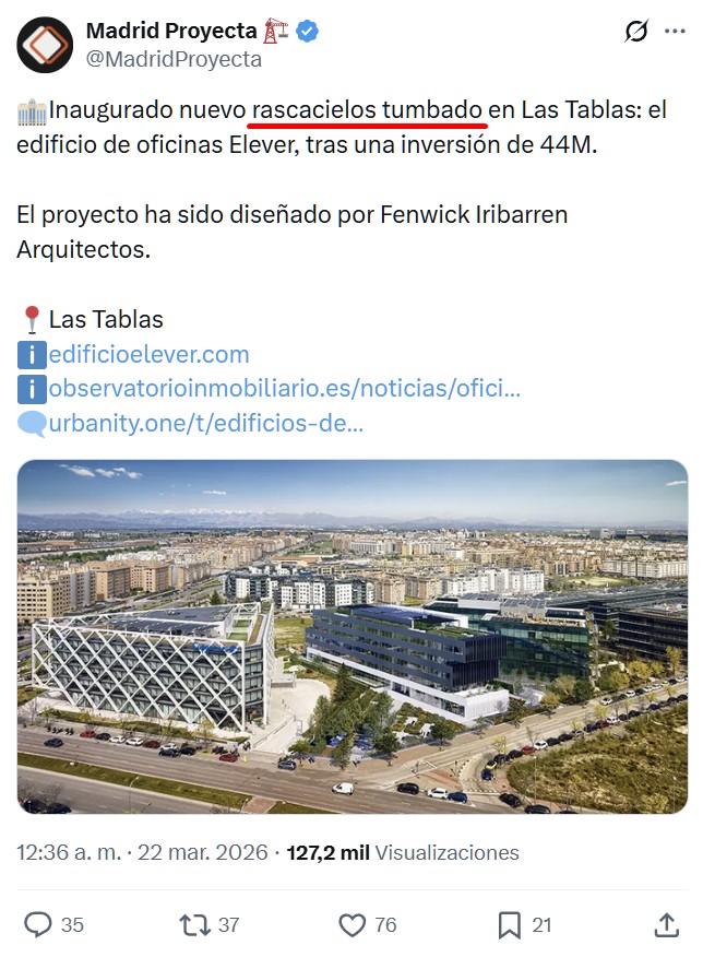 En Madrid hacen edificios de cuatro plantas y los llaman “rascacielos tumbados”