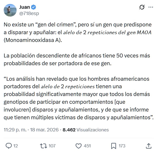 Os traigo ciencia racіsta.