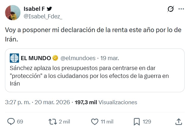 El resto del mundo tiene la misma guerra y además presupuestos.