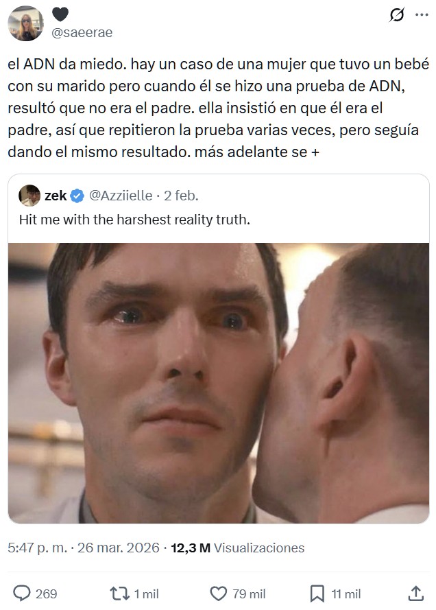 Un hombre descubre que su hijo no es su hijo, pero su mujer... no le fue infiel.