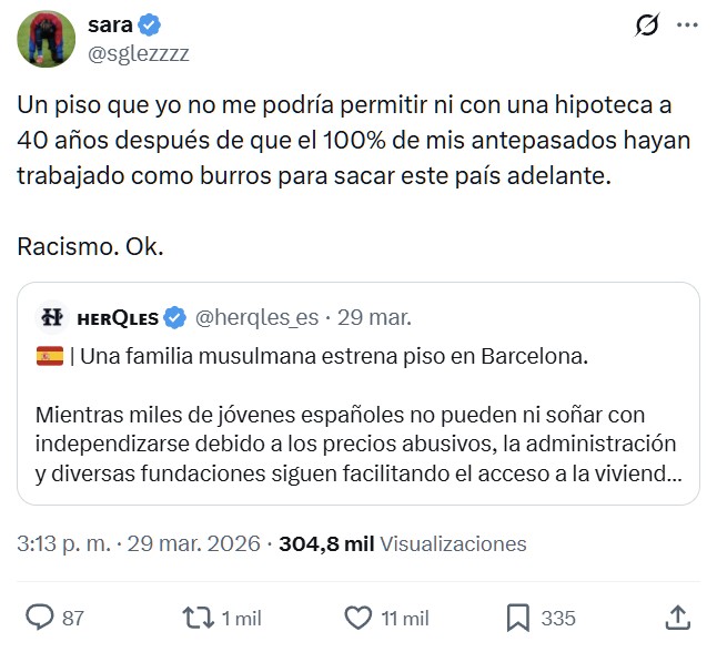 Una familia musulmana estrena piso en Barcelona.