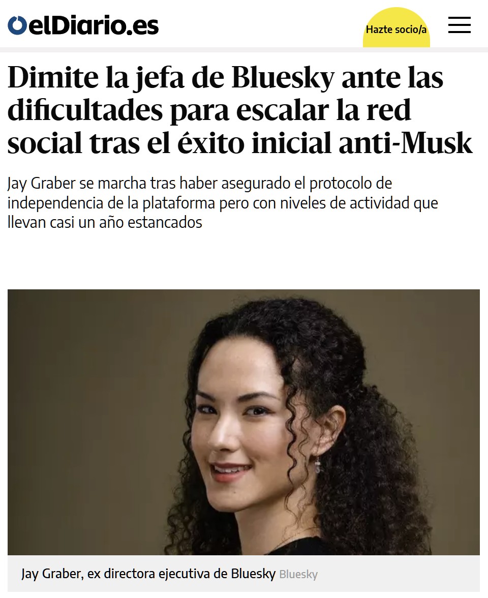Bluesky estaba condenada a fracasar, igual que todas las webs que surgen a partir de un grupo de personas de perfil mongo salientes de otra web.