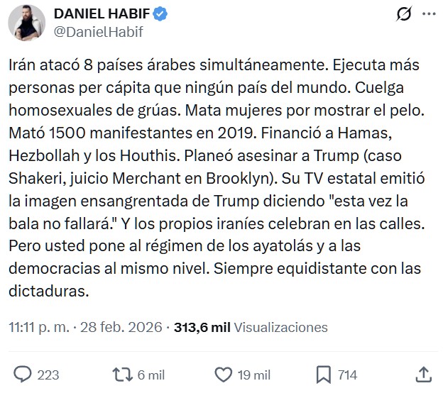 Ione Belarra: "Primero Palestina, luego Venezuela y ahora Irán. Es hora de aislar internacionalmente a Donald Trump".