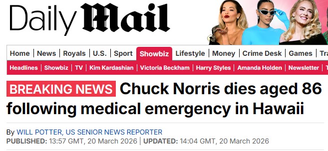 Muere Chuck Norris.