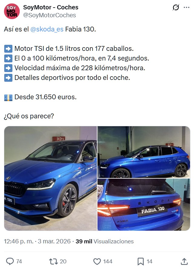 32.000 euros por un Skoda Fabia.