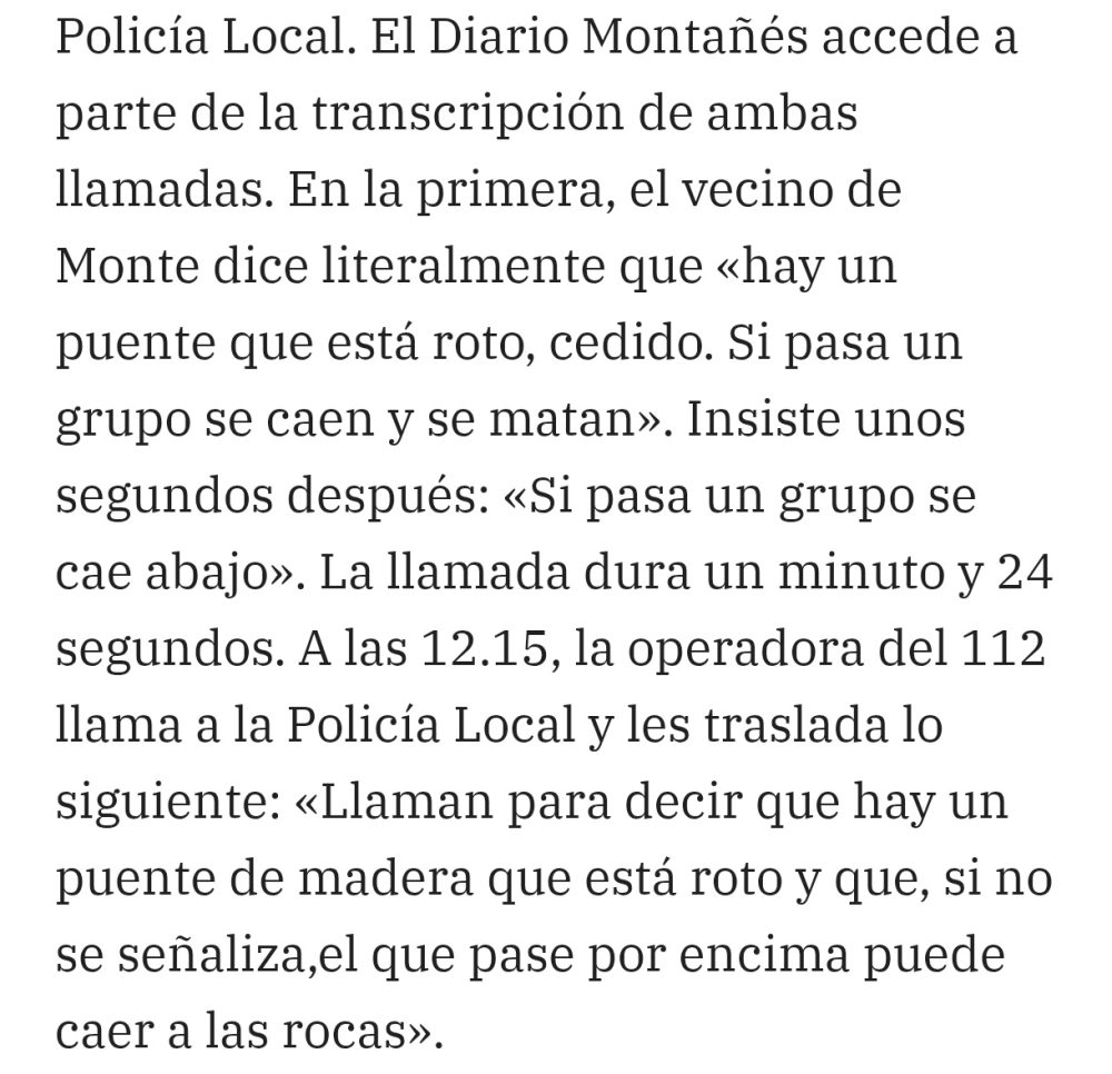 El Diario Montañés ha sacado las transcripciones de las llamadas del 112 antes del accidente en la pasarela de Santander.