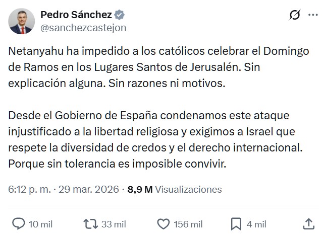 "Sin razones ni motivos".