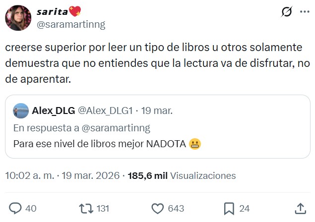 "La lectura va de disfrutar, no de aparentar"