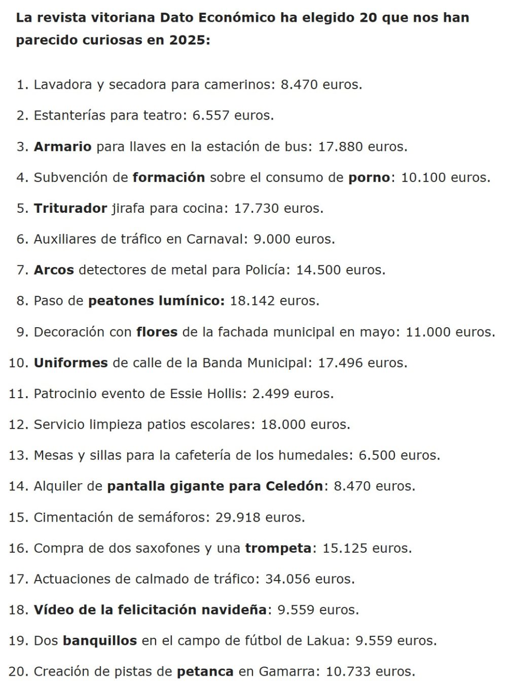 Nos vamos de compras con los impuestos de los vitorianos.