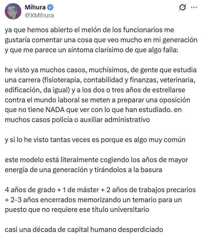 ¿Cuántos años de juventud se están tirando a la basura estudiando carreras que jamás se ejercen?