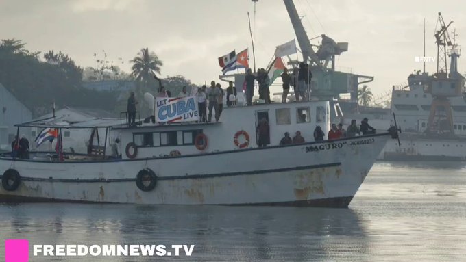 Una flotilla activista llega a La Habana, Cuba, desde México.