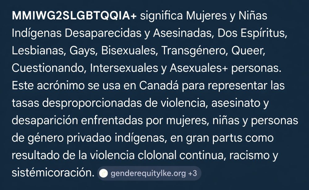 “MMIWG2SLGBTQQIA+”: El gobierno de Canadá acaba de acuñar esta monstruosidad.