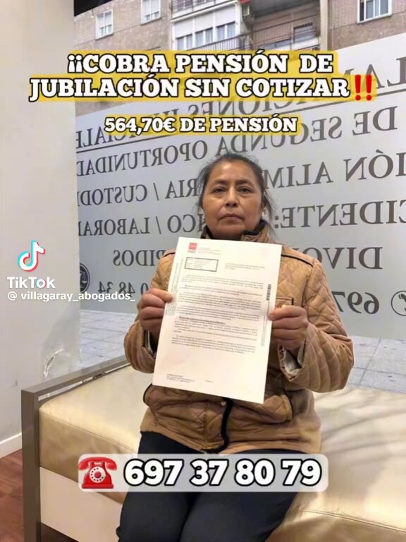"¡Cobra pensión de jubilación sin contizar!"