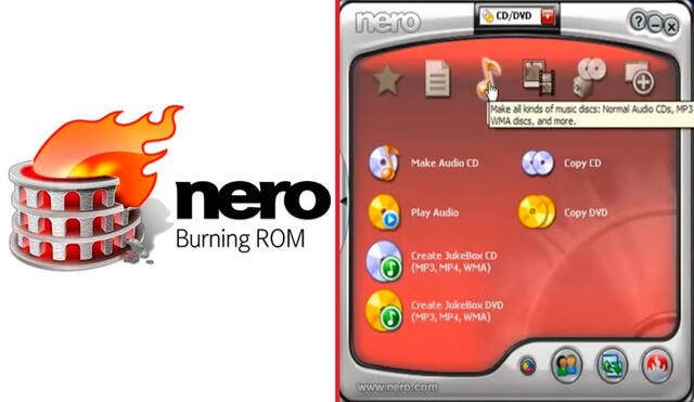 Acabo de descubrir que Burning Rom suena igual que "Burning Rome", y Nerón incendió Roma... de ahí el logo.