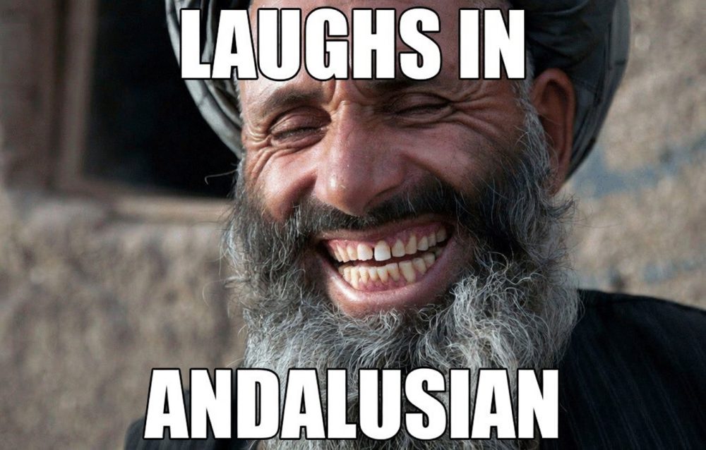 No creo que haga falta ningún partido para que el árabe se normalice en Andalucía...