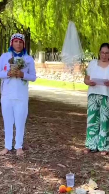 El actor y activista Richard Torres ha dejado con el cuIo torcido a los madrileños este martes con una ceremonia surrealista en el Parque del Retiro: se ha "casado" con el imponente ahuehuete de 1632, el árbol decano de Madrid