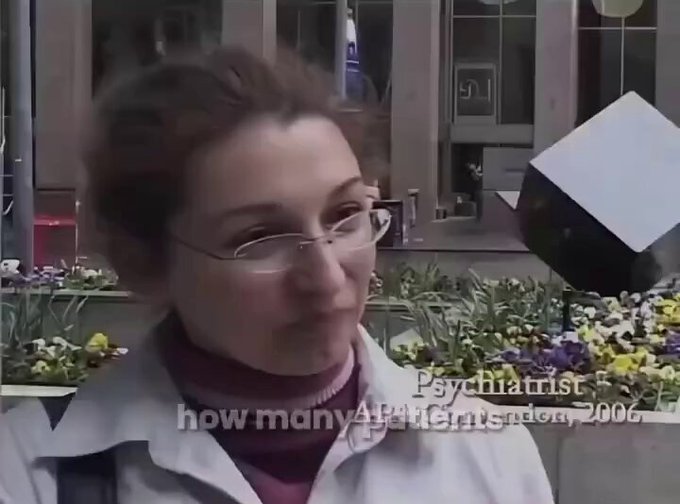 Psiquiatras cuando les preguntan cuántos pacientes han curado.