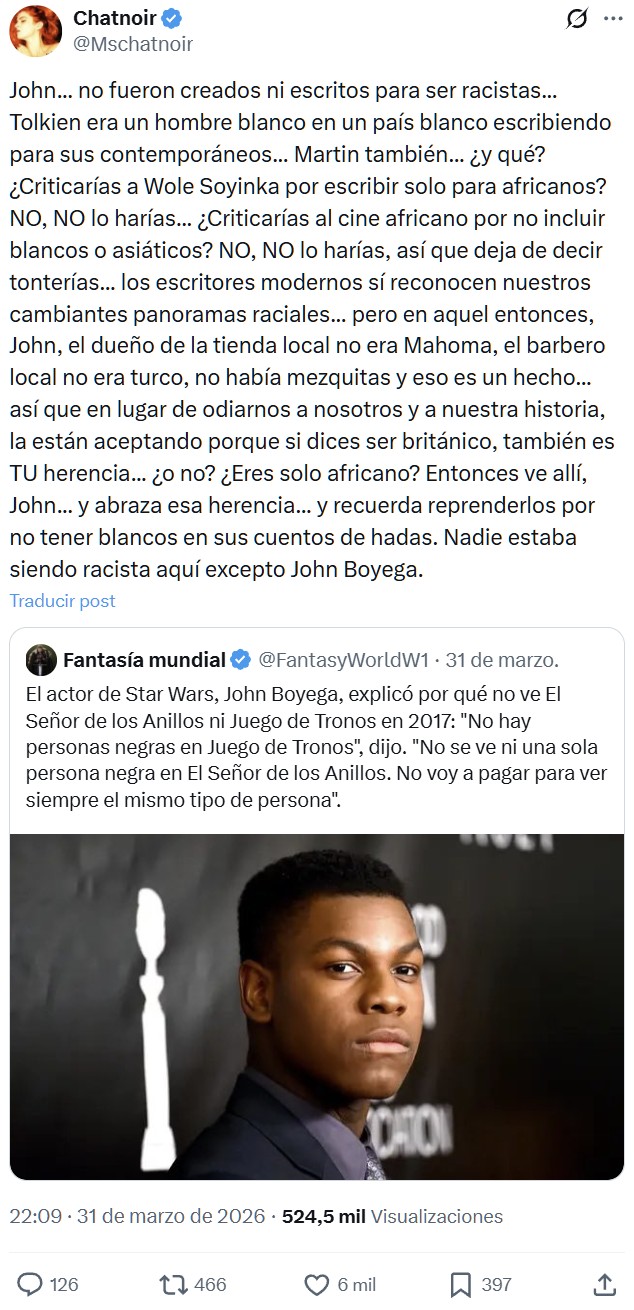 Breaking news: John Boyega es retarded.