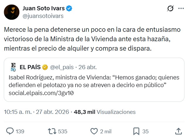 Isabel Rodríguez, ministra de Vivienda: “Hemos ganado; quienes defienden el pelotazo ya no se atreven a decirlo en público”