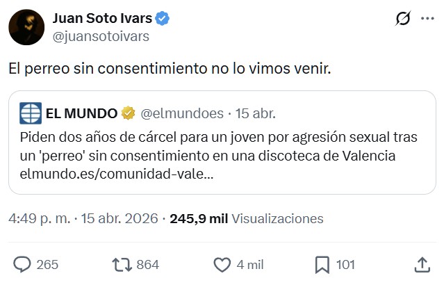 A la cárcel por "perreo sin consentimiento".