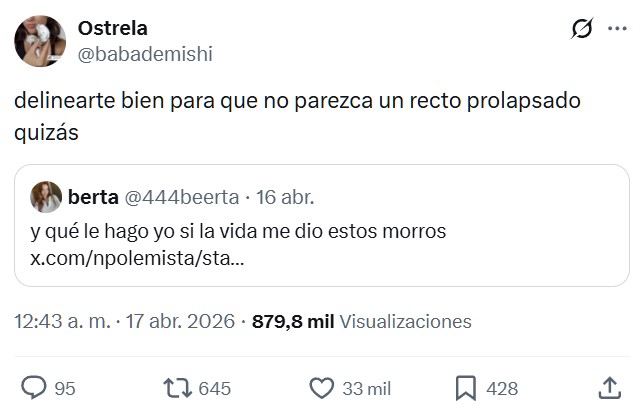 "¿Qué le hago yo si la vida me dio estos morros?"