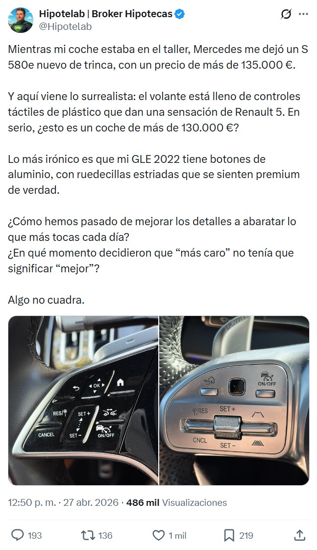 La bajada de calidad de los coches "premium" es una epidemia.