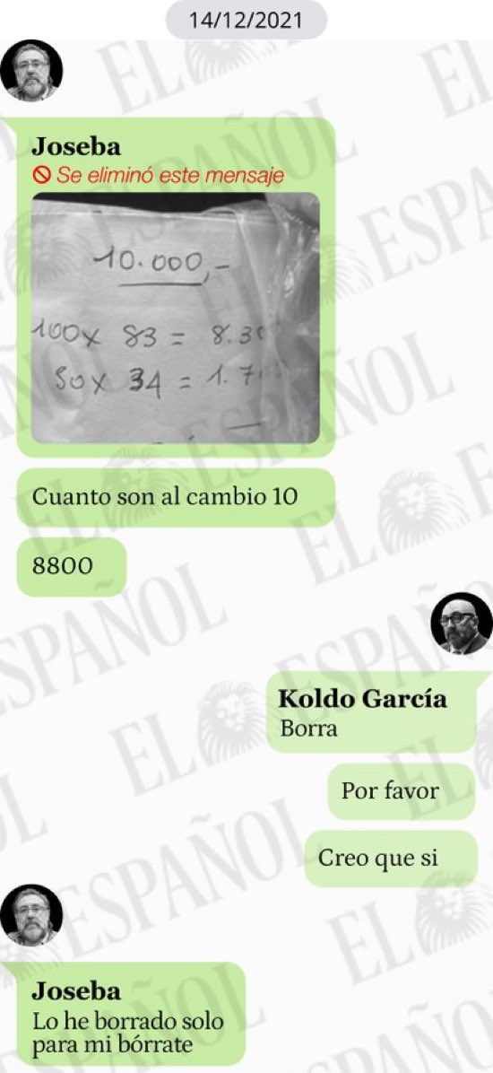 “Lo he borrado solo para mí”. Unas potenciales mordidas al descubierto por el equivalente de que tu jefe te diga “no sé transformar esto a pdf”