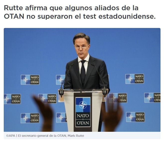 Rutte a los aliados flojos de la OTAN: No atacáis lo suficiente, blandengues.