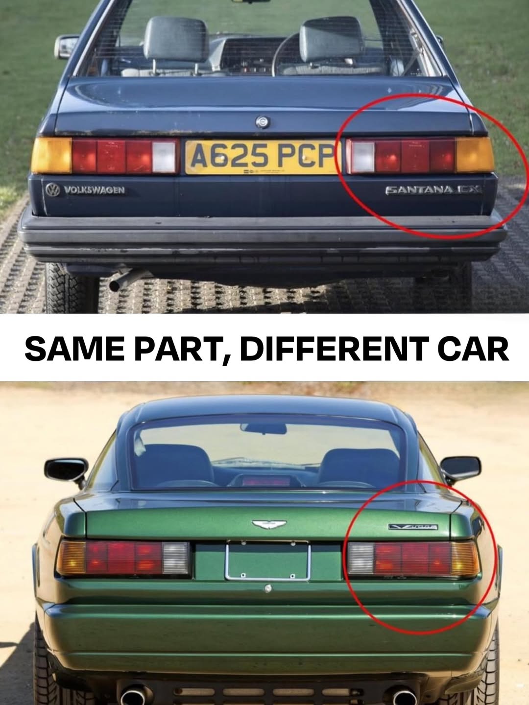 Misma pieza, diferente coche.